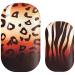 Avoa Beauty nail film - "Eye of the Tiger" black brown red white leo animal print nail art design 16 thin self -adhesive long -lasting nail wraps