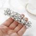 Barrette Crystal Hair Clips Rhinestone Bridal Wedding Hair Accessories for Women Elegant Rhinestone Flower Hair Clips Jewelry Hair Decorations For Wedding Birthday Prom Gift - Buy Online on GoSupps.com