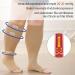 Buy Lofir Medical Compression Stockings for Men & Women - Open Toe Knee-High Support Socks 20-30 mmHg | Oversize 3XL in Black & Skin Color - Buy Online on GoSupps.com