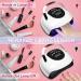2024 Latest Upgrade UV Nail Lamps 220W UV Lamps for Gel Nails Professional Faster Nail Dryer with 4 Timers Touch Screen Automatic Sensor Portable Handle Nail Art Light Tools for Curing Nail Polish Off White - Buy Online on GoSupps.com