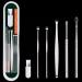 Derlaier Ear Pick Earwax Removal Kit  Stainless Steel Ear Cleans Tool Set  Ear Curette Ear Wax Remover Tool with a Small Cleaning Brush and Storage Box  Silver  6 Pcs.