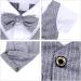 AmzBarley Baby Boys Gentlemans Tuxedo Romper Suit | Grey | 3-4 Years - Buy Online on GoSupps.com