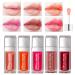 Hydrating Lip Glow Oil Tinted Lip Balm Lip Care Transparent Toot Lip Oil Long Lasting Nourishing Lip Glow Oil Non-sticky Big Brush Head Glitter Shine Primer Lip Tint 5 colors