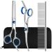Dog Grooming Scissors Kit with Safety Round Tips, Liren Professional 3 in 1 Dog Grooming Shears Set, Sharp and Durable Pet Grooming Shears for Dogs and Cats