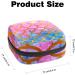 Colorful Mermaid Fish Scales Sanitary Napkin Storage Bag | Portable First Period Pads & Tampons Holder | Large Capacity Makeup Bag for Girls & Women - Buy Online on GoSupps.com
