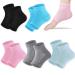 Moisturizing Gel Heel Socks Open Toe Socks Gel Lined Toeless Spa Socks for Dry Hard Cracked Heel (5P-Mixed)