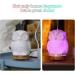 Inrorans 200ml Ceramic Owl Aromatherapy Diffuser | Ultrasonic Cool Fog Essential Oil Humidifier with LED Night Lights - 7 Color Changing - Buy Online on GoSupps.com