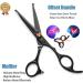 Kids Safety Hair Scissors 6 Inch - Professional Hair Trimming Scissors for Children - Barber Quality - Black Cutting Scissor for Home Use - Buy Online on GoSupps.com