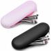 Travel Makeup Brush Holder with Zipper 2 Pack Silicon Trendy and Portable Cosmetic Face Brushes Holder Soft and Sleek Makeup Tools Organizer for Travel (Pink & Black) 2 Pack - Pink & Black
