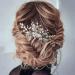 Unicra Bride Wedding Hair Comb Crystal Hair Accessories Bridal Flower Hair Pieces for Women and Girls (Silver)