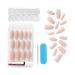 KISS Gel Fantasy Collection Nail Manicure Set - 28 Long Square Artificial Nails Glue & Files - Perfect Nude Glossy Finish for Stunning Nail Art - Buy Online on GoSupps.com