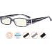 Women's Reading Glasses with Crystals | Blue Light Filter | Grey | 0.0x Magnification - Buy Online on GoSupps.com