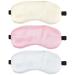 Sleep Mask 3 Pack Silk Blackout Eye Mask Side Sleeper Eye Covers Elastic Strap Night Eyeshade Soft Comfort Blindfold for Women Men Boys Girls Sleeping Travel Nap