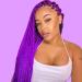 Purple Pre-Stretched Box Braid Hair 26 Inch - Pack of 3 | Kanekalon & Human Hair Blend - Buy Online on GoSupps.com