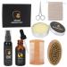 Kosdfoge 7 Partial beard care set for men with bare shampoo/bearded detergent beard oil beard balm beard brush beard comb beard shear bag with cord strain Christmas father gifts for men