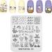 Easter Bunny Nail Art Stamping Plates - 4Pcs Stainless Steel Templates Kit for DIY Manicure Stencils - Buy Online on GoSupps.com