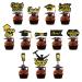 24Pcs 2024 Graduation Cupcake Toppers Graduation Cake Topper Class of 2024 Cake Cake Decorations with Grad Cap Diploma Congrats Grad Sign Black & Gold Graduation Party Supplies Decor A3BYCP