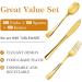 N9R 500PCS Gold Plastic Silverware Set - Disposable Gold Cutlery for Party, Wedding - 200 Forks, 150 Spoons, 150 Knives - Gold Utensils - 500 Pack - Buy Online on GoSupps.com
