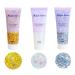 3 pieces body glitter glitter gel Festival glitter face festival accessories facial hair for lips body glitter sequin liquid eyeshadow insid shadows