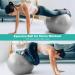 RITHIOX Exercise Ball Yoga Ball 26 Gray - Anti-Slip Stability Ball for Pregnancy Birthing, Anti-Burst Workout Ball with Quick Pump - Perfect for Office, Home, Gym - Buy Online on GoSupps.com