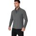 Carwornic Men's Long-Sleeved Half Zip Sport Shirt - Breathable 1/4 Zip Pullover for Gym Jogging & Training - Dark Gray - Buy Online on GoSupps.com