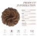 Buy Fine Hair Part with Rubber Band | Dutt Hair Tie Extensions for Women & Girls - Light Gold Brown 38g (12#) - Buy Online on GoSupps.com