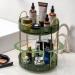 shuang qing Rotating Makeup Organizer for Vanity 2 Tier High-Capacity Skincare Clear Make Up Storage Perfume Organizers Cosmetic Dresser Organizer Countertop 360 Spinning (Green) Gem green 2 Tier