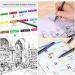 Taotree 24 Fineliner Color Pens - Fine Line Sketch Writing Drawing Markers for Journaling, Planner, Adult Coloring Books - Porous Fine Point School Office Art Supplies - Buy Online on GoSupps.com