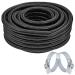 SPARES2GO Pond Hose Corrugated Flexible Filter Pipe Flexi Tube + 2 Clamp Clips (25mm 10M) 25mm 10M + 2 x Clips
