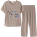 WILLBEST Women Two Piece Outfit Cotton Linen Round Neck Crop Basic Top and High Waist Shorts Matching Lounge Sets Sweatsuits 169-sukrn-beige#4 3XL - Buy Online on GoSupps.com