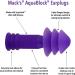 Mack's AquaBlock Swimming Earplugs - 3 Pair Purple Silicone Ear Plugs for Swimming, Snorkeling, Showering - Waterproof & Reusable - Buy Online on GoSupps.com