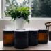 Set of 6 Amber Glass Jars - 60ml Brown Glass Container Jars for Storage with Airtight Black Lids Luxury Cosmetic Container for Candles Creams & Salves - Buy Online on GoSupps.com