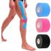 3 Rolls Kinesiology Tape - Waterproof Sports Tape for Muscles Knees Shoulders & Elbows (Blue/Pink/Black 5m x 5cm) - Buy Online on GoSupps.com