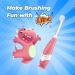 Papablic Baby Sonic Electric Toothbrush with Cute Dino Cover and LED Timer - Ages 1-3 Years (Gina) - 2 Brush Heads - Buy Online on GoSupps.com