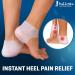 Silicone Heel Protectors - Fast Heel Pain Relief for Plantar Fasciitis - 2 Pair Silicone Socks Heel Pads - Buy Online on GoSupps.com