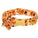 Aring Pet dog collar with flower Halloween dog collar flower enchanting boys and girls spirit pumpkin dog collar gifts with metal buckle XS pumpkin ghost