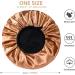 Satin Silk Sleep Cap for Curly Hair | Adjustable Wide Band | Double Layer | Hat Hut Bonnet - Gold - Buy Online on GoSupps.com