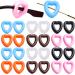 JDesun slipproof glasses handles 12 pairs of silicone glasses brackets Tips Heart Earrings Harrow holder glasses holder glasses holder blue black pink orange brown white for glasses sunglasses reading glasses