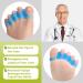 Bukihome Toe Separators - 4 Pair Soft Gel Toe Spacers for Bunions Plantar Fasciitis Relief | Therapeutic Foot Pain Solution for Women & Men (Blue Medium - Buy Online on GoSupps.com