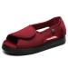 ZXCDF Womens Diabetic Slippers Open Toe Adjustable Arthritis Edema Slippers House Slippers Orthopedic Wide Width Walking Shoes for Arthritis Swollen Feet ElderlyRed-5 5 Red