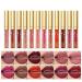UCANBE 12Pcs/Set Velvet Matte Liquid Lipstick Makeup Classic Waterproof Long Lasting Smooth Soft Reach Colors Full Lips Gloss For Women Gift Set A