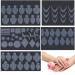 Qiuming 72 pieces French nail stencil sticker dual-nail shape sticker nail extension peaks nail shapes extension gelail nail shape sticker for diy French nails (transparent b)