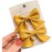 KERTFGOKU Yellow Hair Bows Clips for Girls - 2 PCS Cotton Ribbon Non Slip Hair Accessories for Baby Girls and Toddlers - Buy Online on GoSupps.com