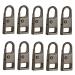 Zipper Pull Replacement - 10 Removable Zipper Pulls | Detachable Backpack Zipper Pulls | Zipper Replacement Slider | Versatile Sturdy Zipper Handle Fixer for Wallets Black Copper