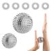 2 hedgehog ball massage + 5 acupressure ring finger practical finger massage ring acupressure ball metal small 32mm 47mm suitable for young people adults silent decompressors and masseurs silvery