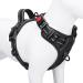 Phoepet Dog harvest without pulling for small dogs reflective adjustable front clip vests with handle 2 metal rings 3 buckles simply put on and take off (XL black) black XL