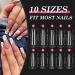 Venares 500-Piece Nail Tips Set with Glue - 10 Sizes Soft Gel Full Cover Fake Nails for Perfect Gel Manicures - Buy Online on GoSupps.com