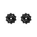 TRiPEAK 10/11T Campagnolo Stainless Steel Bearing Jockey Wheel Pulley Set for Campagnolo 10/11Speed Rear Derailleur 11-T, Black 11T-Campagnolo