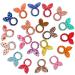 20pcs Baby Hair Ties for Toddler Girls Cute Rabbit Ear Chiffon Scrunchies Ponytail Holders Nice Mix -20PCS