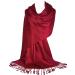 GFM Smooth Shiny Surface Pashmina Style Scarf (L9) L9-ghll-dark Red